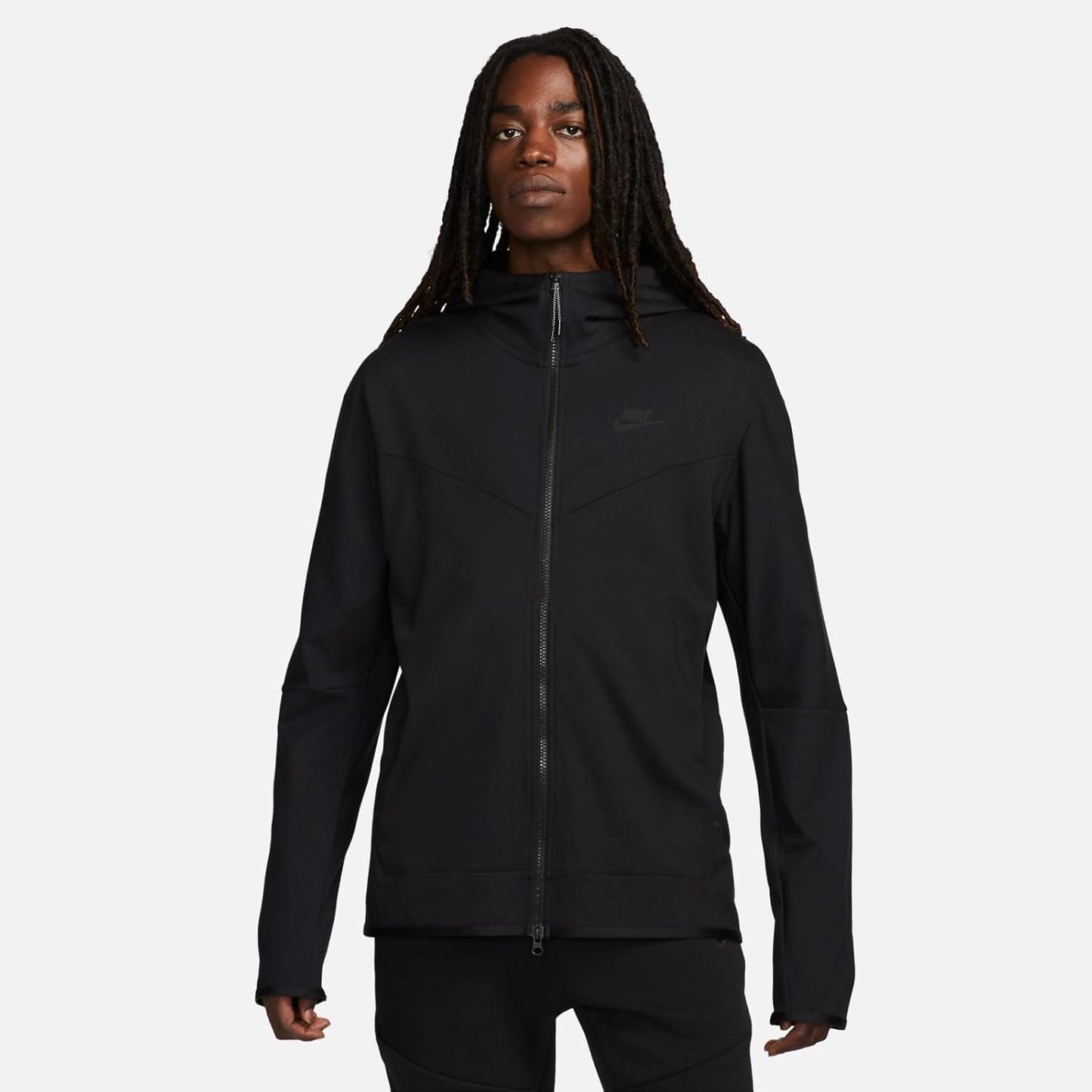 Sportswear Tech Fleece Lightweight Men'S Full-Zip Hoodie Sweatshirt (DX0822-010, Black/Black) Size Small