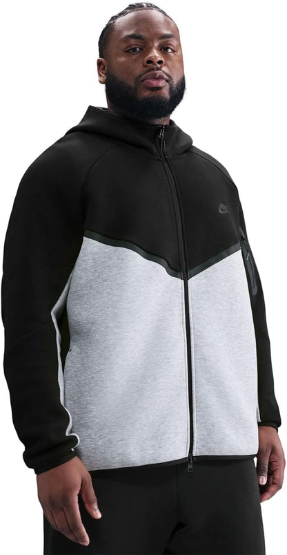 Tech Men'S Full-Zip Windrunner Hoodie (HV0949-011, Black/Dark Grey Heather/Black)