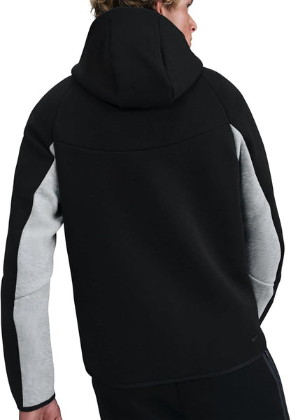 Tech Men'S Full-Zip Windrunner Hoodie (HV0949-011, Black/Dark Grey Heather/Black)