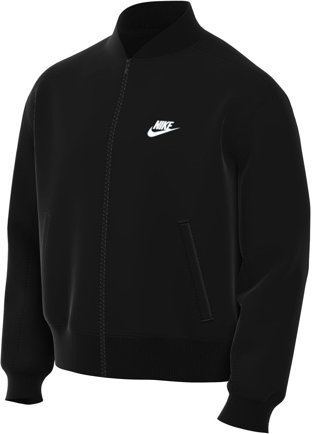 Sportswear Sport Essentials Men'S Woven Unlined Bomber Jacket (As1, Alpha, M, Regular, Regular, Black/White)