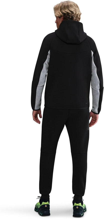 Tech Men'S Full-Zip Windrunner Hoodie (HV0949-011, Black/Dark Grey Heather/Black)