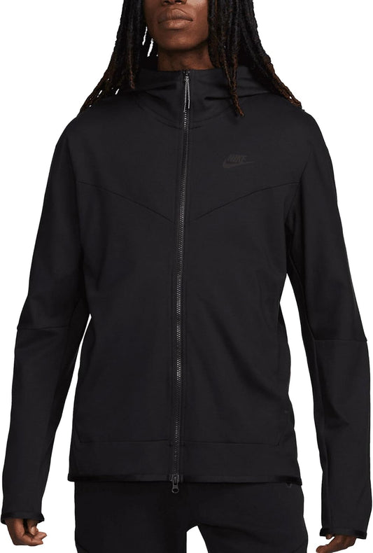 Sportswear Tech Fleece Lightweight Men'S Full-Zip Hoodie Sweatshirt (DX0822-010, Black/Black) Size Small