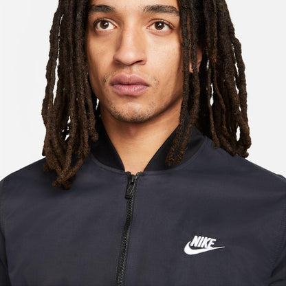 Sportswear Sport Essentials Men'S Woven Unlined Bomber Jacket (As1, Alpha, M, Regular, Regular, Black/White)